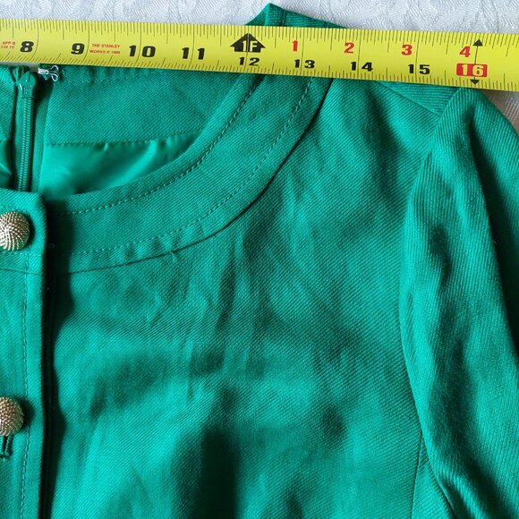 Talbots Emerald Green Linen Blend Dress, Size 12 - Picture 5 of 11